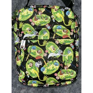 Rick And Morty Adult Swim Buckle Down Crossbody Shoulder Bag Cartoon Neon NWT